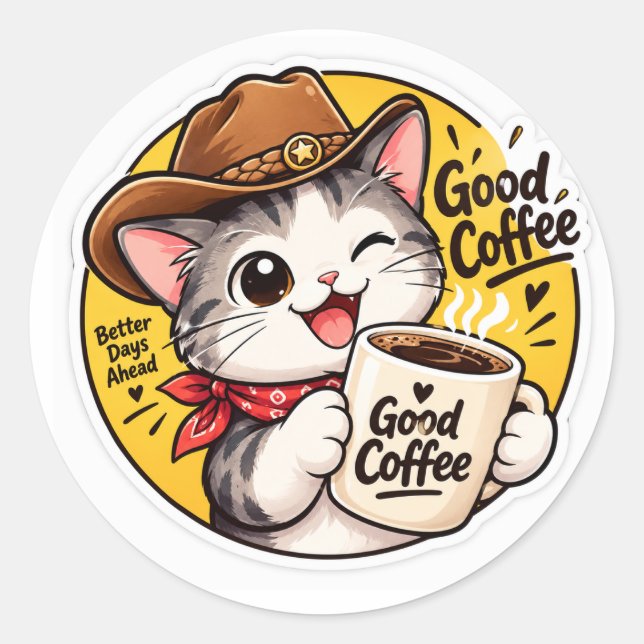 adesivo café bom (Frente)
