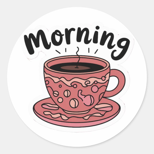 Adesivo Café Bom Dia Fofo (Frente)