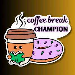 Adesivo Café Break Champion à prova de água