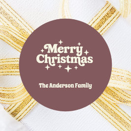 Adesivo Café castanho Natas de Natal Feliz