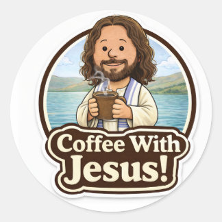 Adesivo Café Com Jesus (3”)