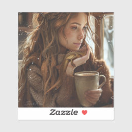 Adesivo Café com Vinheta Amigo