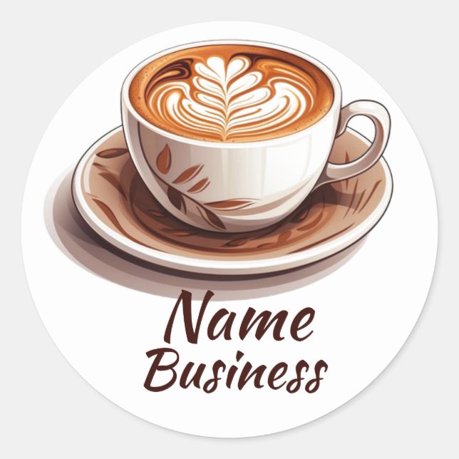 Adesivo Café Compre de Café da Taça Quente (Frente)
