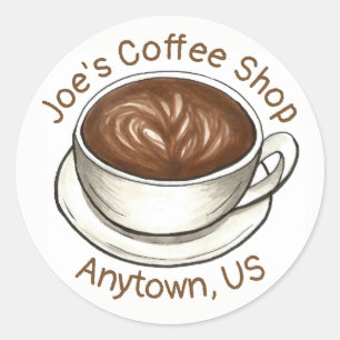 Adesivo Café Compro Latino da Taça Cappucino