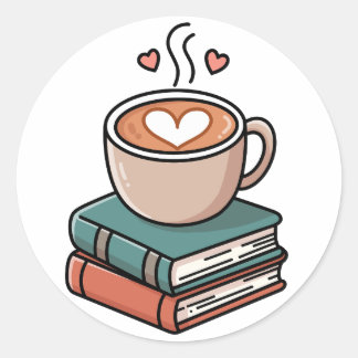 Adesivo Café Cozy e Livros Delícia