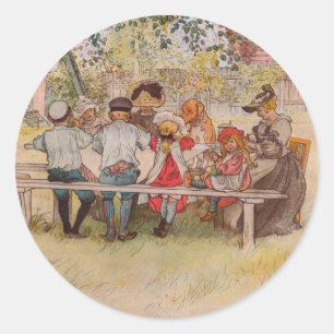 Adesivo Café da Manhã sob a Grande Bétula por Carl Larsson