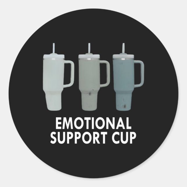 Adesivo Café da Taça de Suporte Emocional (Frente)