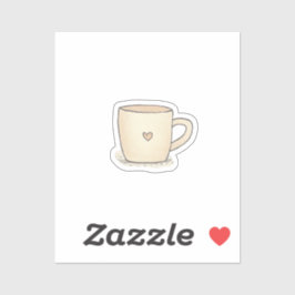 Adesivo Café De Cãozinho Cólvora Com Coração