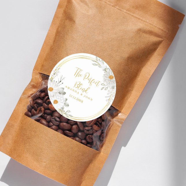 Adesivo Café De Casamento Com Flor Branca Perfeita (Criador carregado)