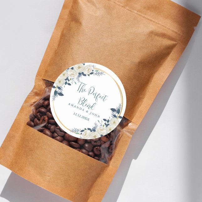 Adesivo Café De Casamento Com Flor Branca Perfeita (Criador carregado)