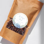 Adesivo Café De Casamento De Flor Azul De Mistura Perfeita<br><div class="desc">Especial para você!</div>