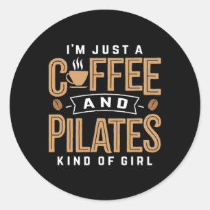 Adesivo Café de Pilates Exercício Treino Fitness Café Pil