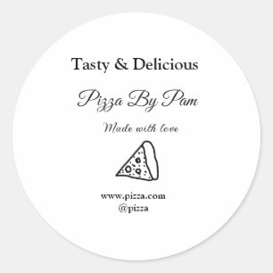 Adesivo Café de pizza desagradável feito com amor adicione