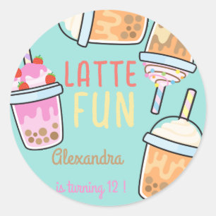 Adesivo Café divertido latino chá bobba