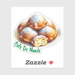 Adesivo Cafe Du Monde New Orleans Beignet Watercolor