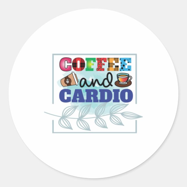 Adesivo Café E Cardio (Frente)