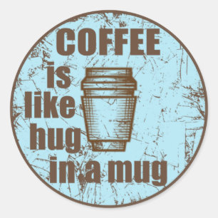 Adesivo café é como abraço numa caneca
