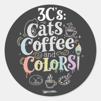 Adesivo Café e Cores dos Gatos