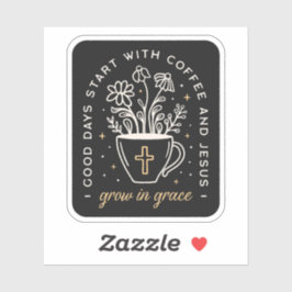 Adesivo Café e Jesus citam estética acadêmica escura