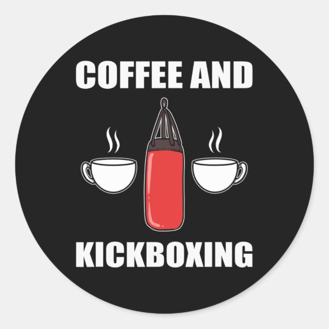 Adesivo Café E Kickboxing  (Frente)