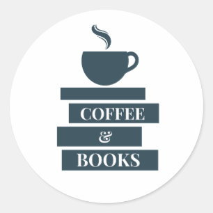 Adesivo Café e livros Sticker