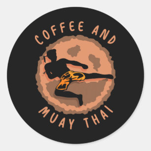 Adesivo Café E Lutador De Muay Thai Artes Marciais Boxe H