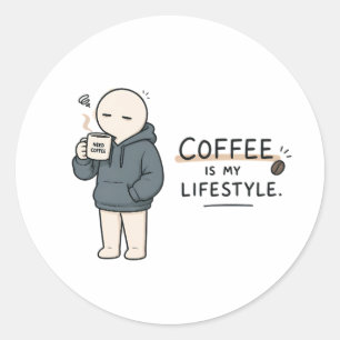 Adesivo Café É Meu Estilo de Vida Piada de Café Meme