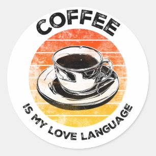 Adesivo Café é Minha Camisa de Linguagem de Amor