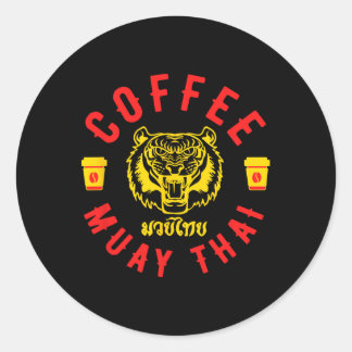 Adesivo Café E Muay Thai Presente Engraçado De Mma Kickbox