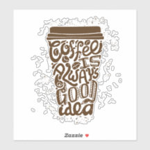 CAFÉ É SEMPRE uma boa ideia molduras de parede coz