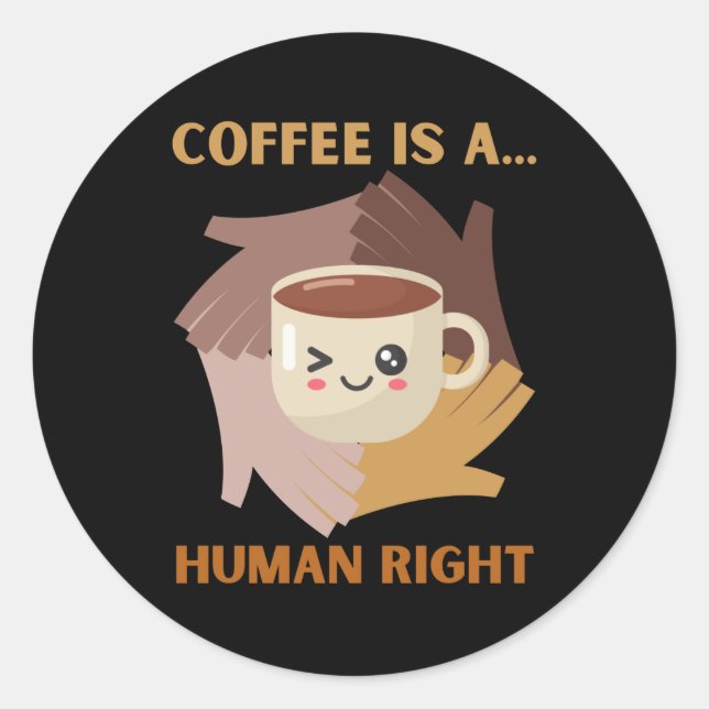 ADESIVO CAFÉ É UM DIREITO HUMANO (Frente)