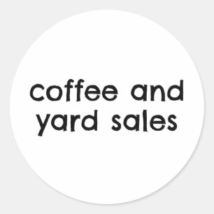 Adesivo Café E Venda De Jardim Engraçado