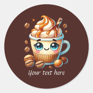 Adesivo Café empresarial personalizável fofo