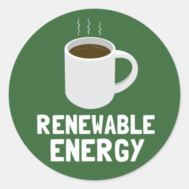 Adesivo Café Energético Renovável (Frente)