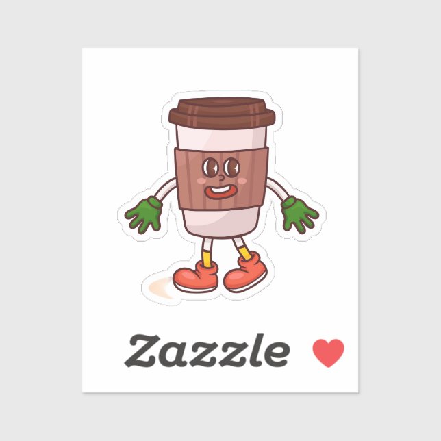 Adesivo Café Engraçado (Folha)