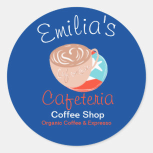 Adesivo Café Expresso Espanhol Loja de Café Logotipo Desen