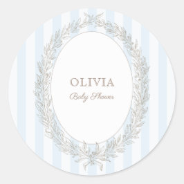 Adesivo Café Francês Bonjour Bebe Blue Stripe