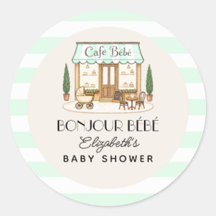 Adesivo Café Francês Paris Chá de Bebê Bébé