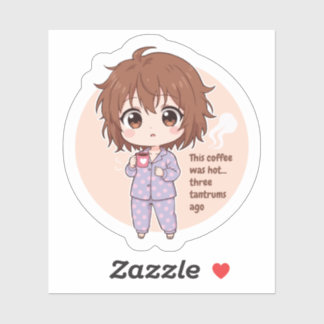 Adesivo Café Frio Engraçado Mamãe Cotação