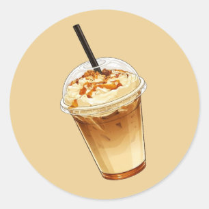 Adesivo Café Gelado com Caramelo e Nozes