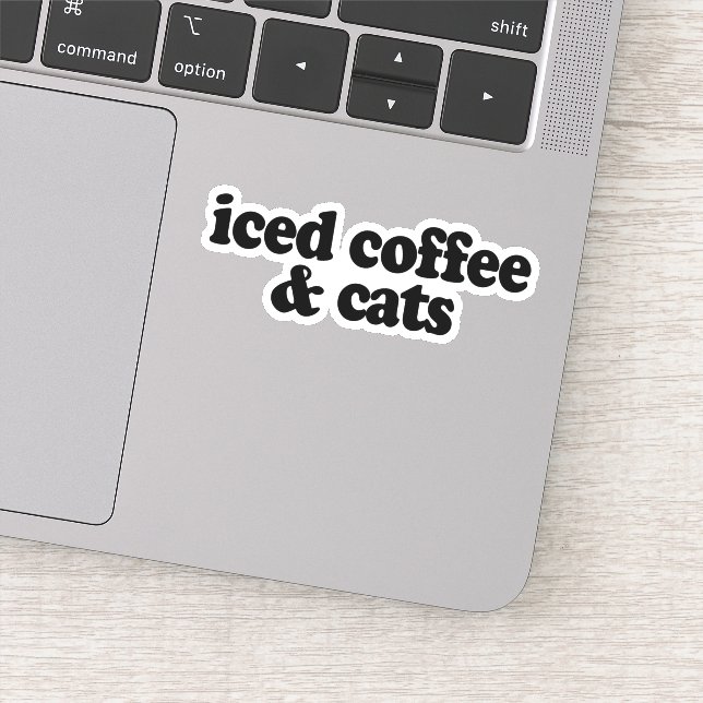 Adesivo café gelado e gatos (Detalhe)