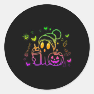 Adesivo Café Ghost Ghost Bebendo Bonito Café Halloween Caf