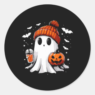 Adesivo Café Ghost Ghost Bebendo Bonito Café Halloween Caf