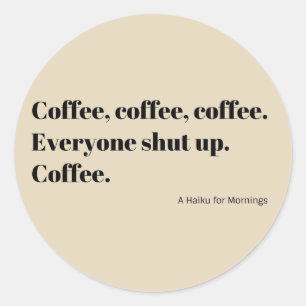Adesivo Café Haiku para Típica Negra de Mannings