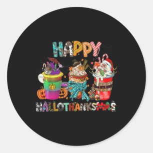 Adesivo Café Halloween Dia de Ação de Graças Feliz Hall