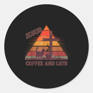 Adesivo Café Jesus Gatos Engraçado Bonito Design Amantes d