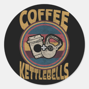 Adesivo Café Kettlebeldes Engraçados Malhação de Workout B