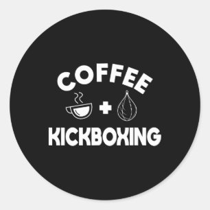 Adesivo Café + Kickboxing Kickboxer Caratê Boxeador Lutado