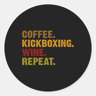Adesivo Café Kickboxing Vinho Repita