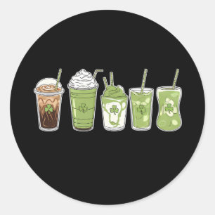 Adesivo Café Latte Verde - Dia de São Patrício Irlandês Cu